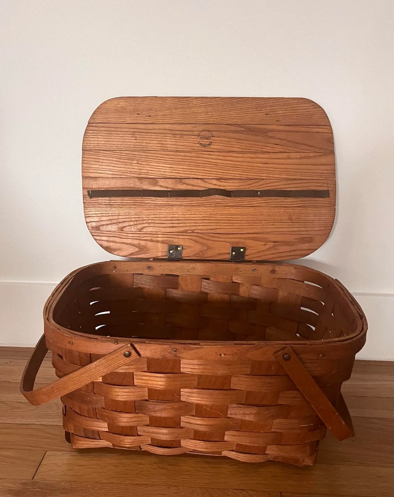 Vintage Basketville Picnic Basket Made in Putney Vermont | Chairish