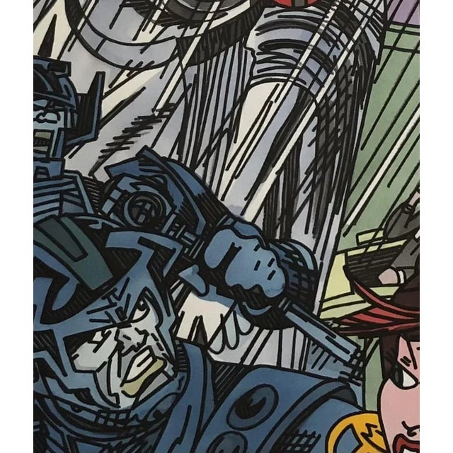 Dalia, Super héros, Watercolor on Paper, Framed For Sale - Image 6 of 10