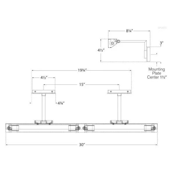 Visual Comfort J. Randall Powers for Visual Comfort Signature McClain 30" Hardwired Picture Light in Bronze For Sale - Image 4 of 4