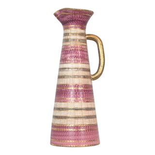 Bitossi “Seta” Ceramic Pitcher/Vase by Aldo Londi, Italy, Mid-20th Century For Sale
