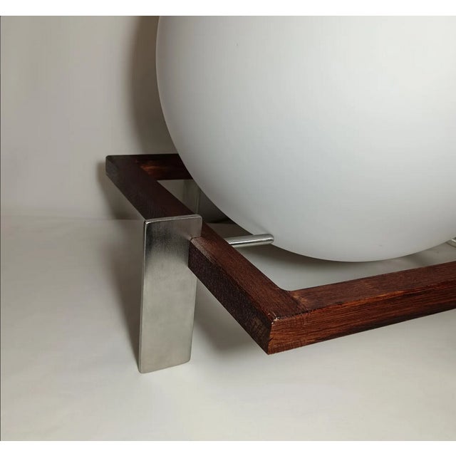 1990s Large Mid-Century Modern Floor Lamp in Murano Opaline Glass, 1990s For Sale - Image 5 of 11