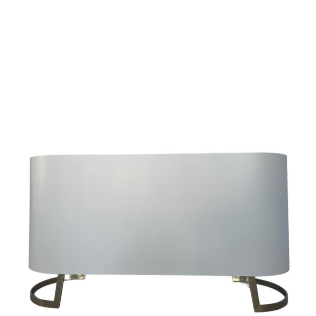 Contemporary Curved Oak Sideboard by Jean-Rémy Couradette For Sale - Image 3 of 10