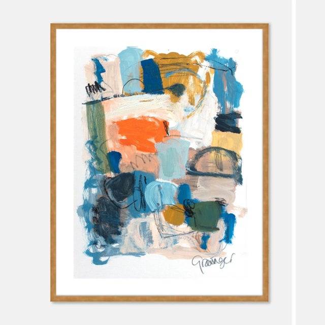 Contemporary Trusting by Lesley Grainger in Gold Frame, XS Art Print For Sale - Image 3 of 3