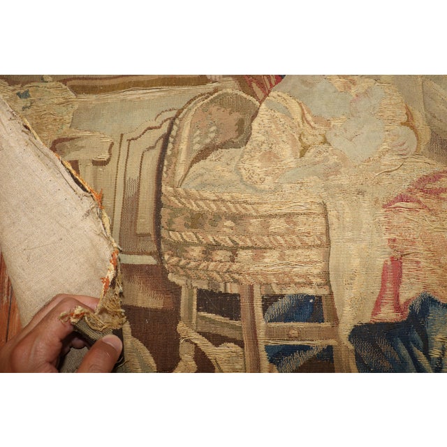 Textile 18th Century Tapestry Fragment For Sale - Image 7 of 8