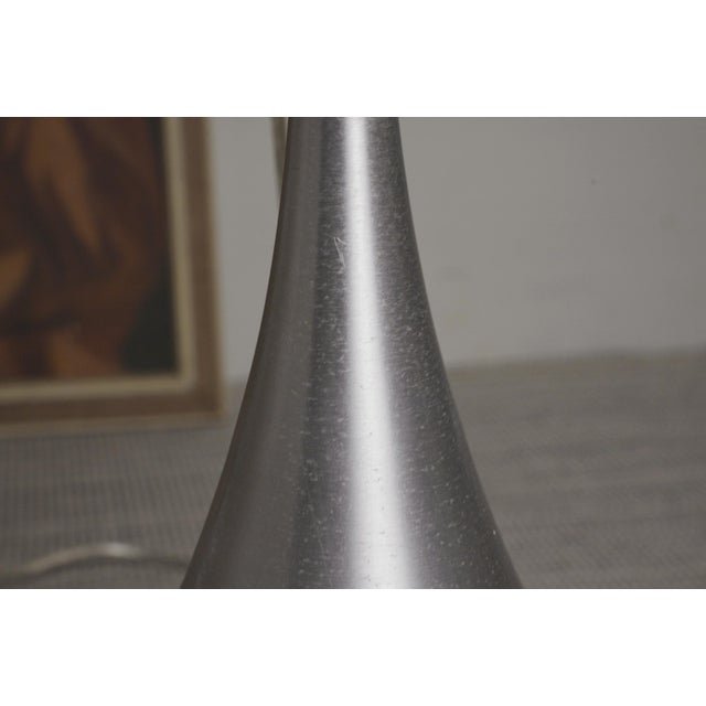 Mid-Century Modern Space Age Trumpet Pendant Light in Brushed Aluminium and Metal, 1960s For Sale - Image 9 of 11