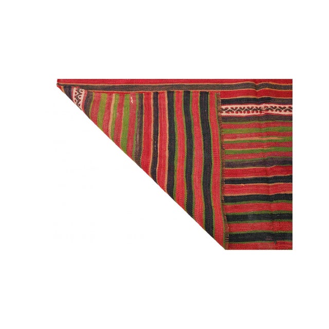 1960s Vintage Striped Kilim Rug - 5`0" X 11`2" For Sale - Image 5 of 6