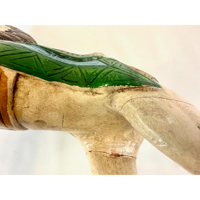 Carved Wooden Hand-Painted Carousel Horse, 1900s For Sale - Image 9 of 18