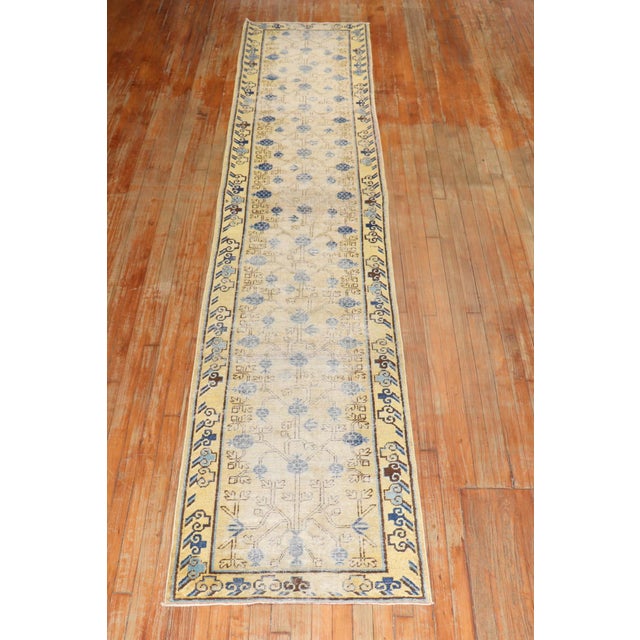 Antique Khotan Runner, 2'6'' X 14' For Sale - Image 16 of 17