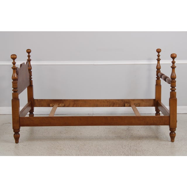 1950s Stickley Cherry Full Size Cannonball Poster Bed For Sale - Image 5 of 15