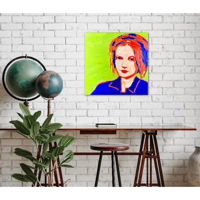 Modern Portraiture Pop Art Portrait (Original Oil on Canvas) For Sale - Image 4 of 6
