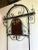 An ornate antique standing coat rack in Art Nouveau style, around 1900. It is handforged and completely riveted from...