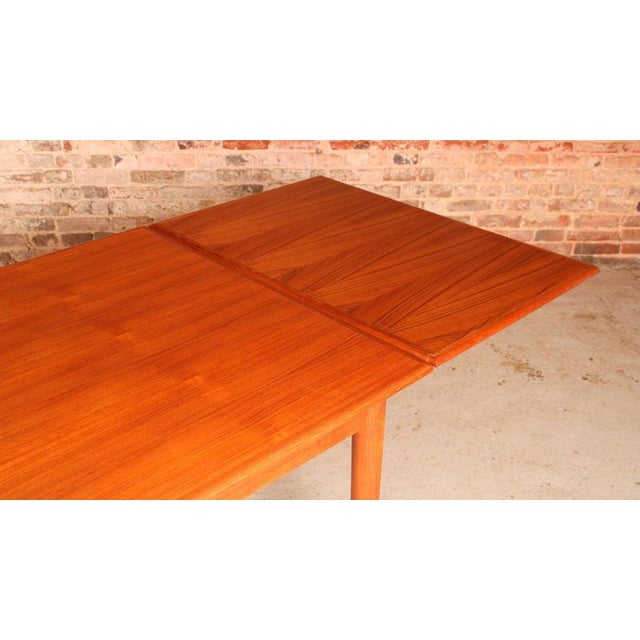 Large Mid-Century Danish Extendable Teak Dining Table from AM Mobler, 1960s For Sale - Image 10 of 11
