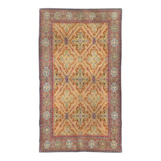 Galerie Shabab Collection Mid-20th Century Indian Cotton Agra Accent Rug For Sale