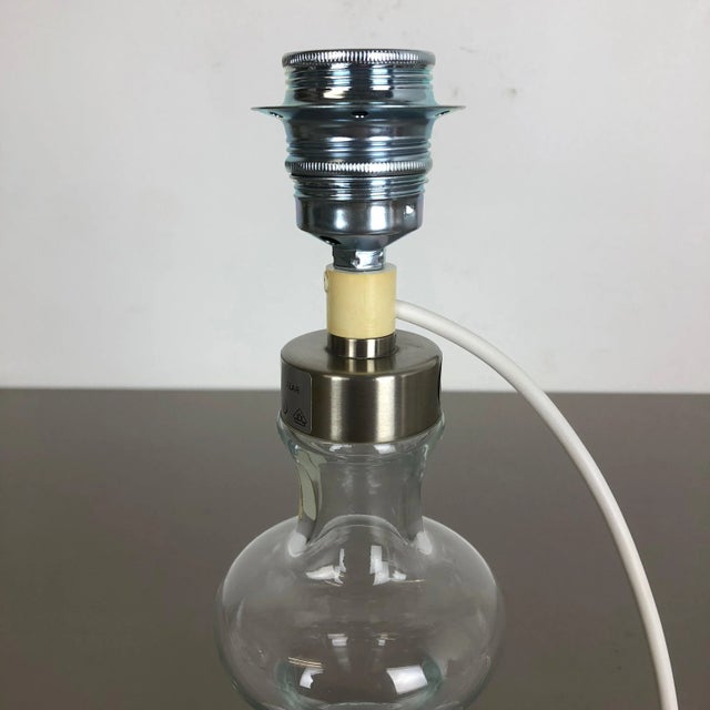 Danish Modern Drop Clear Glass Table Light Base from Holmegaard, 1960s For Sale - Image 11 of 16
