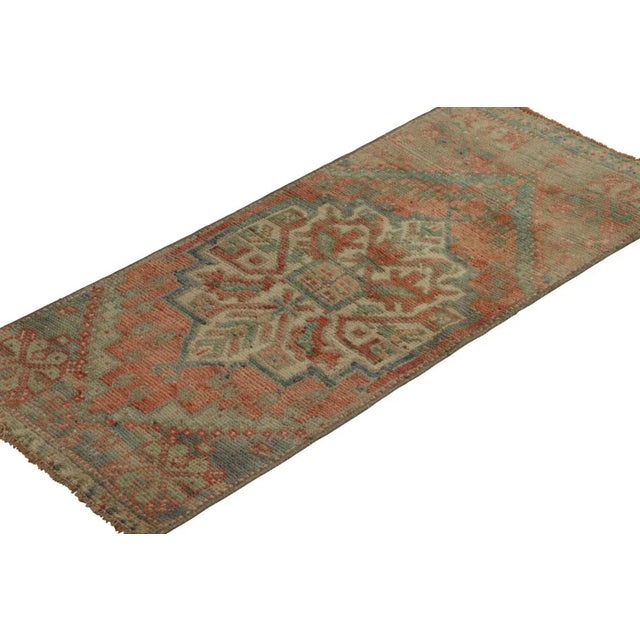 Rug & Kilim Vintage Turkish Rug in Pink & Cream With Colorful Floral Medallion | Rug & Kilim For Sale - Image 4 of 7