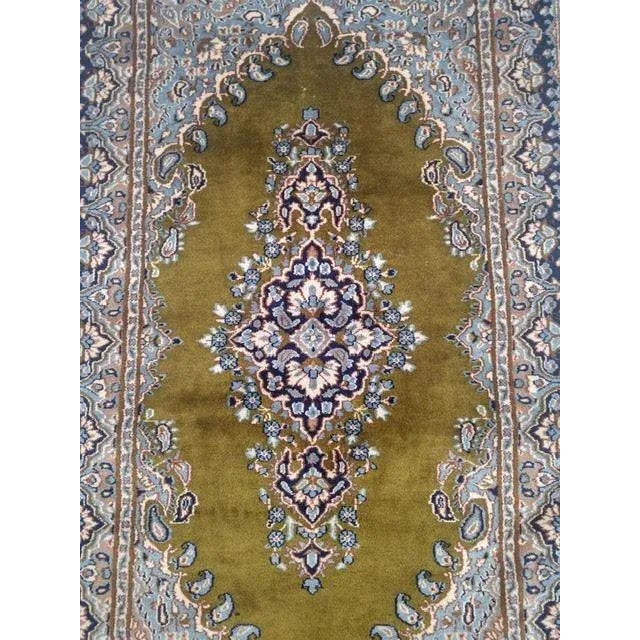 Wool pile genuine hand made very fine Persian Kerman -