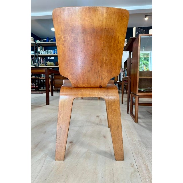Gold Set of 4 -1940’s Thaden Jordan Bent Plywood Dining Chairs For Sale - Image 8 of 12