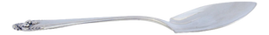 Silver Vegetable Spoon with Reliefs on the Shell and Grooves