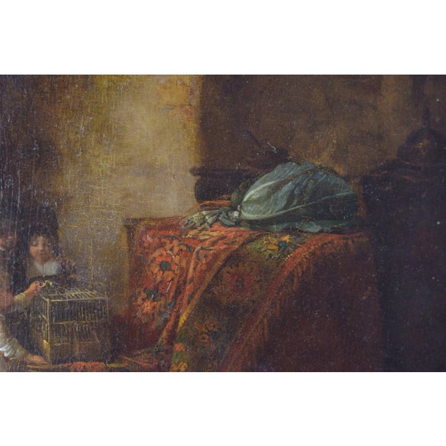 Domestic Scene, 18th Century, Oil on Panel For Sale - Image 4 of 9