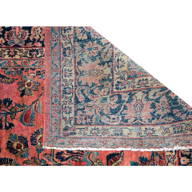 Early 20th Century Persian Sarouk Mohajeran Rug For Sale - Image 10 of 12