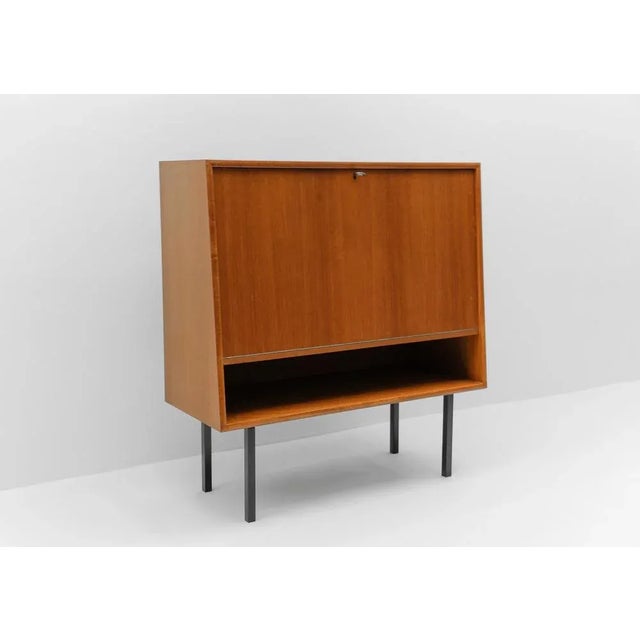 Danish Teak Two-Door Bar Cabinet, 1960s For Sale - Image 4 of 15