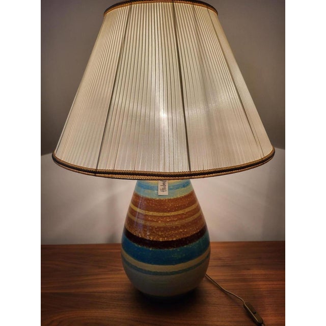 1990s Ceramic Lamp with Côte d'Azur France Decor by Hubert Olivier, 1990s For Sale - Image 5 of 18