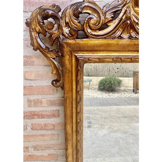 Early 20th Century French Wood Wall Mirror, 1920s For Sale - Image 10 of 12