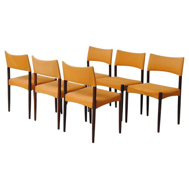 Danish Rosewood Dining Chairs by Ejnar Larsen and Aksel Bender Madsen, 1960s, Set of 6 For Sale - Image 9 of 9