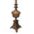 Neoclassical/Regency/Empire-Style Brass & Wood Urn Table Lamp This vintage table lamp features a bulbous wood urn-shaped...