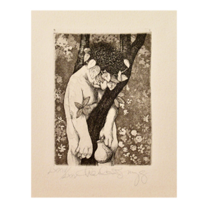 Charles Bragg Sleeping Faun C. 1970 Reproduction Print