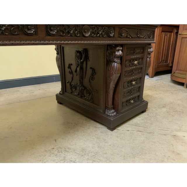 Antique Neo-Renaissance Desk, 1880 For Sale - Image 13 of 16