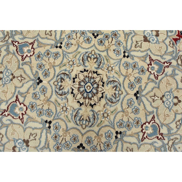 Fine Nain Rug 8′ X 11’3” Red Wool Traditional Hand-Knotted Oriental Carpet For Sale - Image 9 of 15