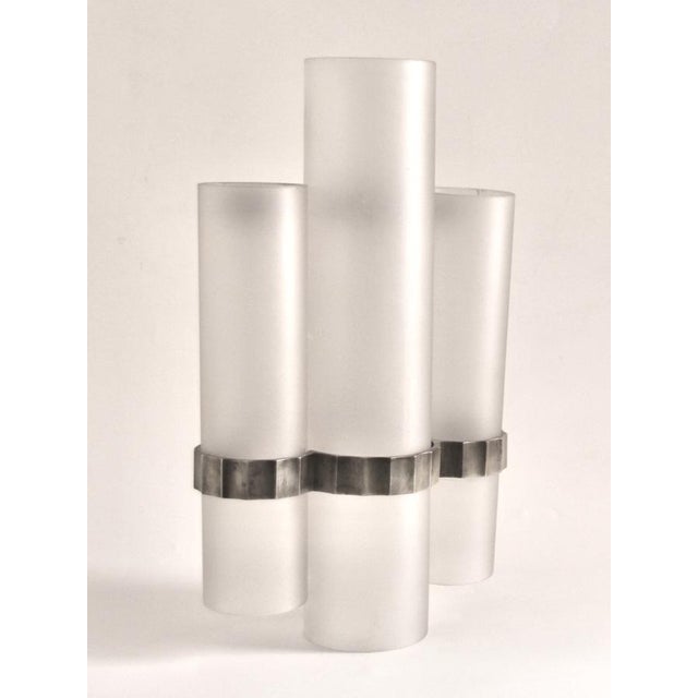 Metal Large French Art Deco Corner Wall Light, 1930s For Sale - Image 7 of 9