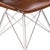 Metal Inland Light Leather Side Chair, Medium Brown For Sale - Image 7 of 8