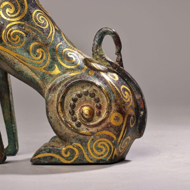 Late 19th Century Gilt Bronze Dog Figurine With Inscriptions For Sale - Image 10 of 10