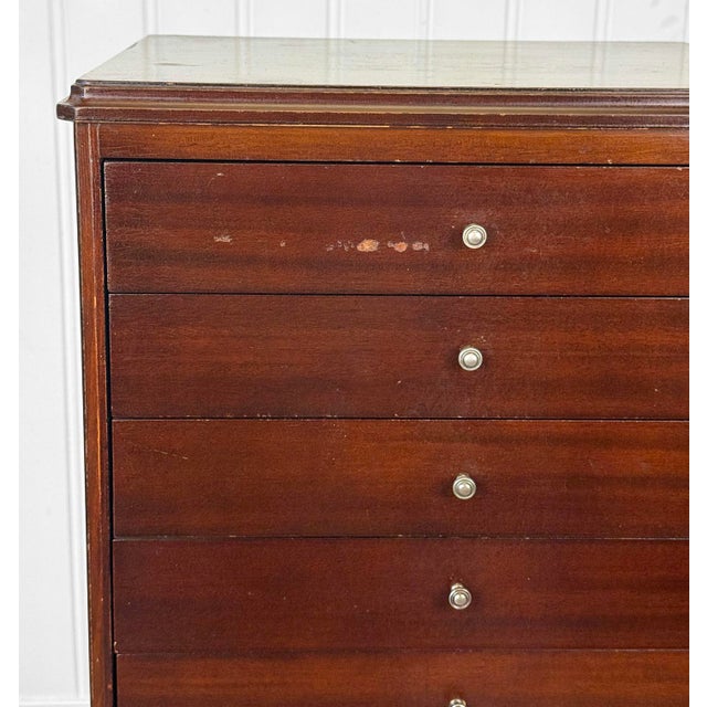 Antique Traditional Mahogany 11-Drawer Sheet Music File Cabinet For Sale - Image 9 of 13