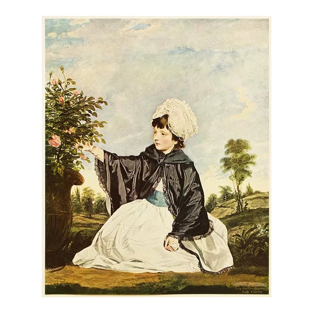 1956 After Reynolds "Lady Caroline Howard", Vintage Full-Color Print For Sale