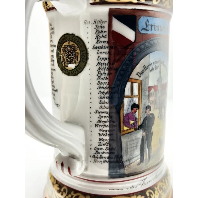 Antique German Regimental Lithophane Beer Stein For Sale - Image 9 of 18