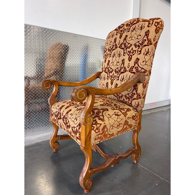 Century Furniture “Amelia” Carved Wood Arm Dining Chairs | Set of 6 For Sale - Image 9 of 12