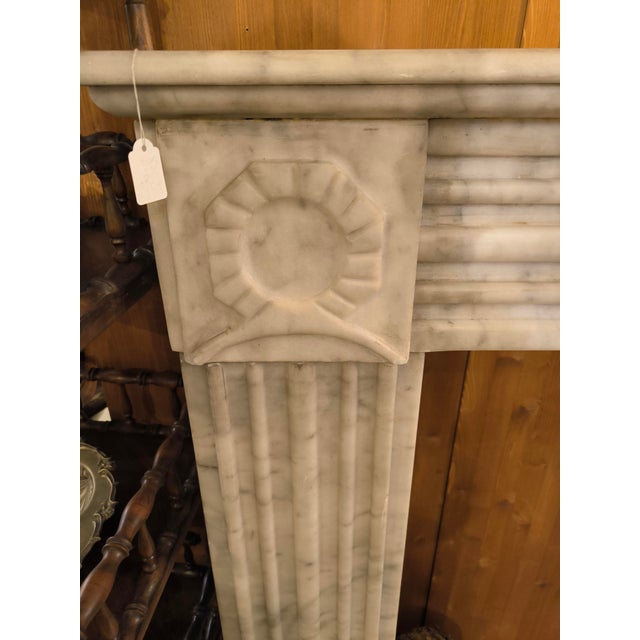 Grey Marble Fireplace, 1920s For Sale - Image 3 of 5