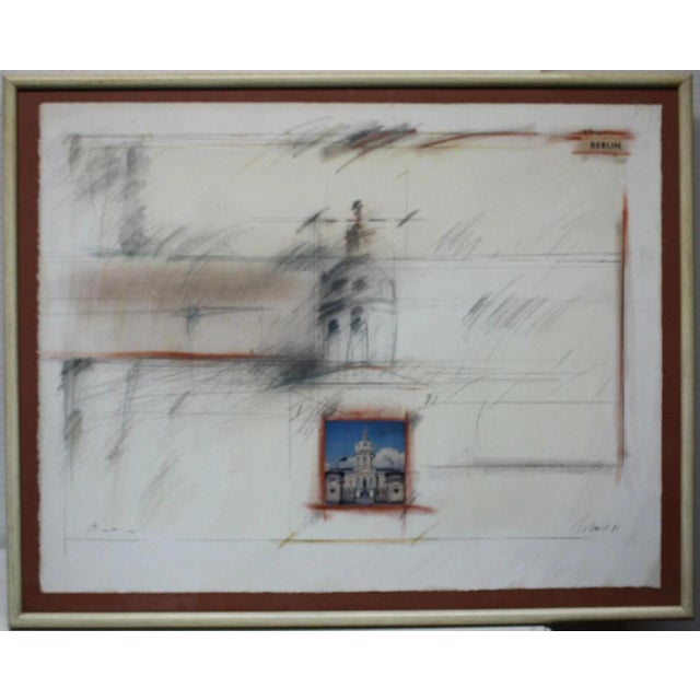 Schmid Heinrich, City View, 1981, Pencil on Paper For Sale - Image 3 of 11