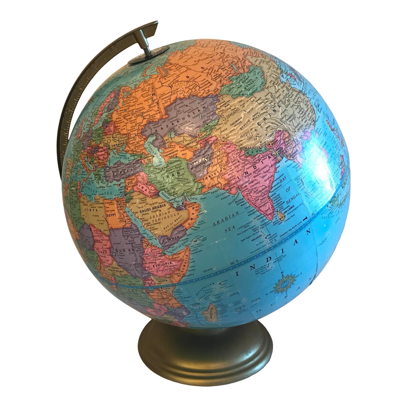 1980 F Cram Co. World Globe Chairish