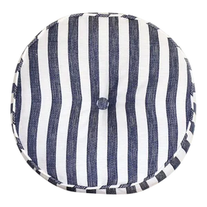 Blue Stripe Circle Pillow