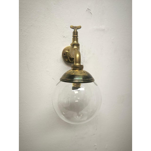 Gold Brass Faucet Applique, 1960s For Sale - Image 8 of 10