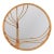Vintage Rattan Round Mirror - Large Boho Style For Sale