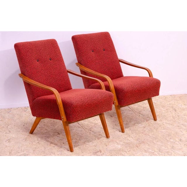 Mid-Century Modern Mid-Century Armchairs by Jaroslav Šmídek for Cesky Nabytek, 1960s, Set of 2 For Sale - Image 3 of 13