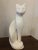 Petite Mid Century Ceramic White Cat Figurine For Sale - Image 12 of 12