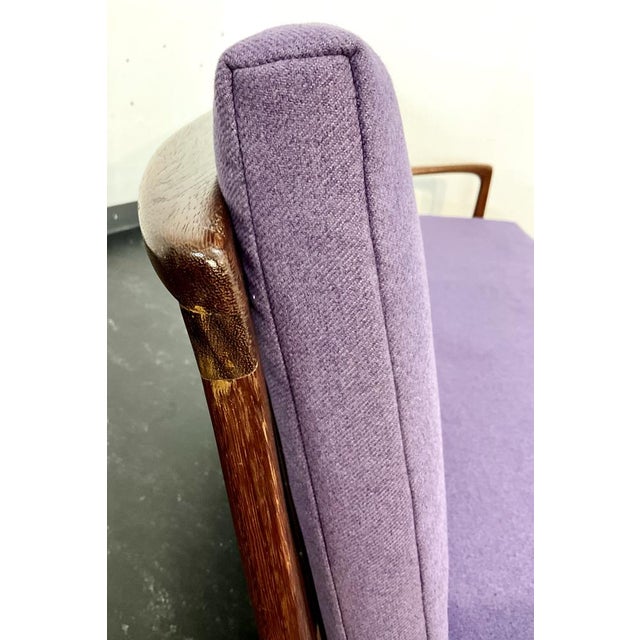 Mid-Century Sculptural Teak Wood Sofa in the style of Ib Kofod-Larsen & Hartmut Lohmeyer, Denmark, 1950s For Sale - Image 9 of 18