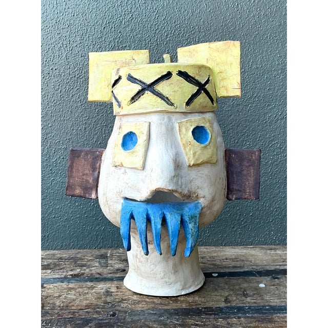 Vintage Abstract Ceramic Bust Sculpture For Sale - Image 11 of 12