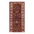 1880s Blue Navy Geometric Tribal Antique Nw Rug 3'4" X 14'2" Knotted Wool Carpet For Sale